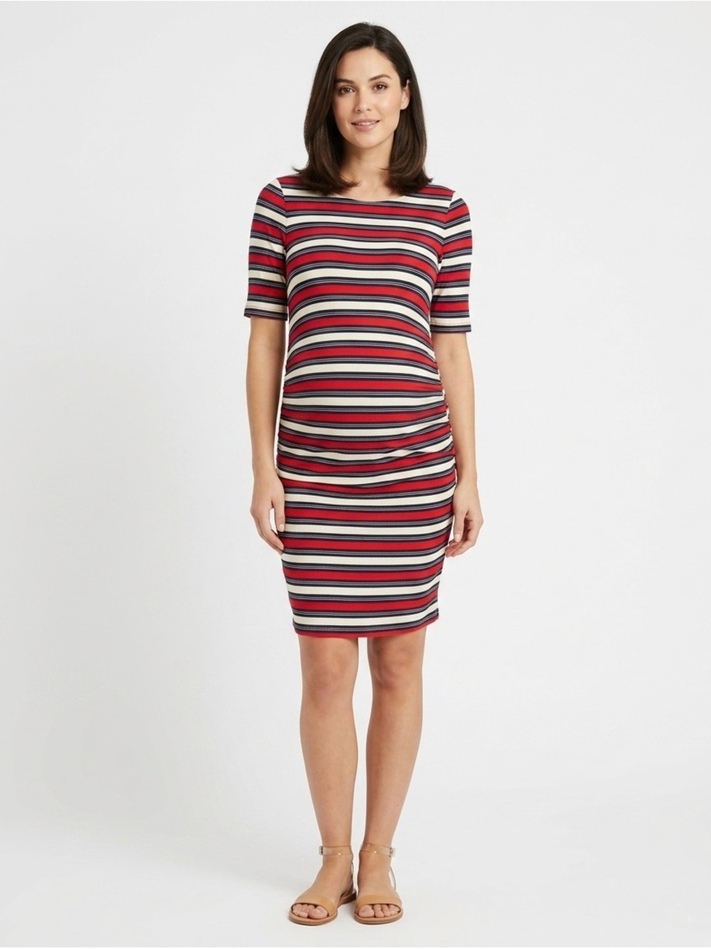 [Rachel Zoe] Stripped Body Con Maternity Dress
